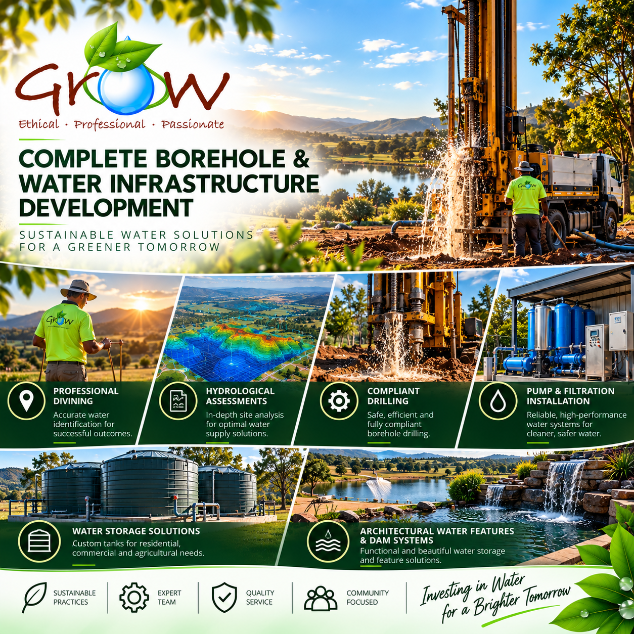 Complete borehole and water infrastructure development