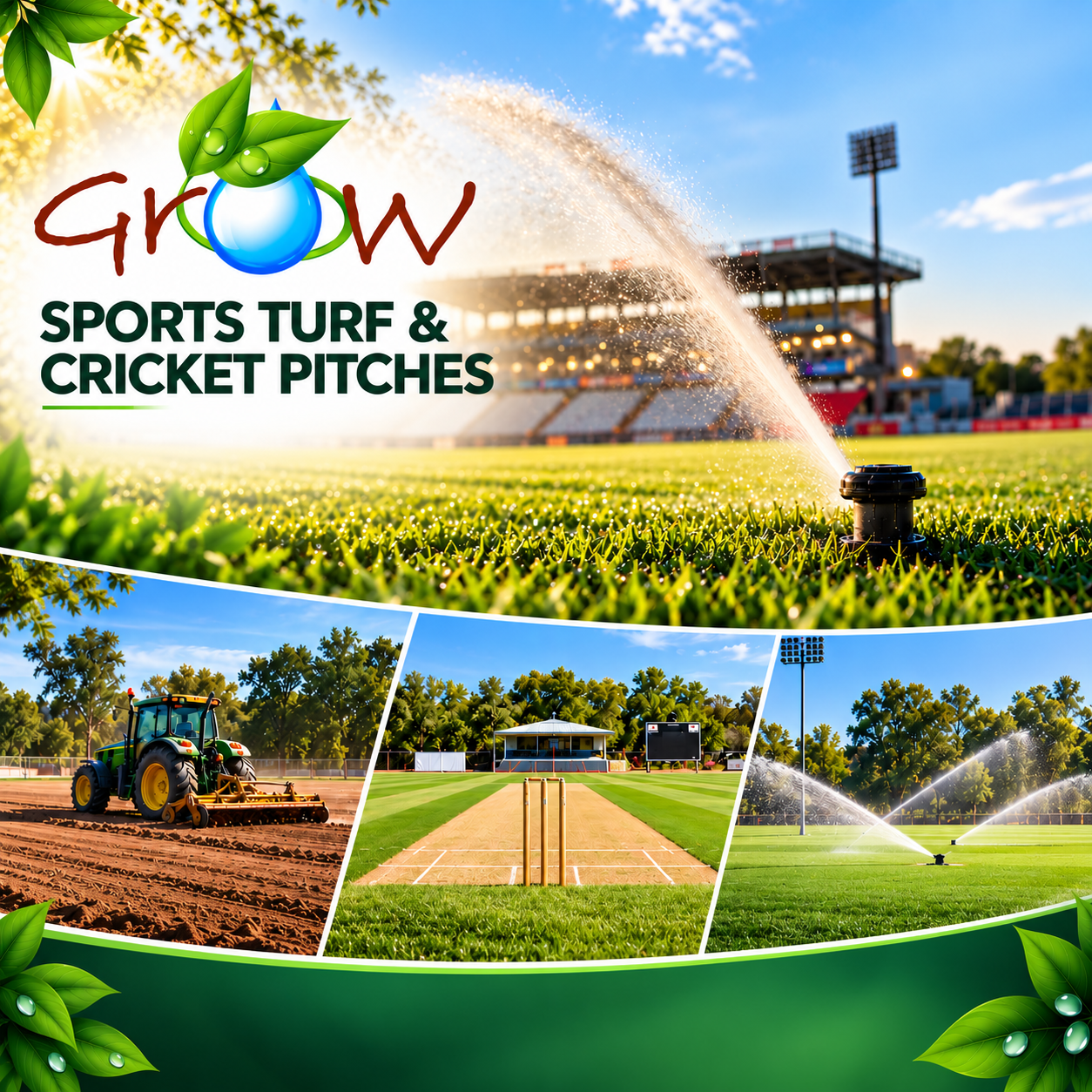 Sports turf and cricket pitches